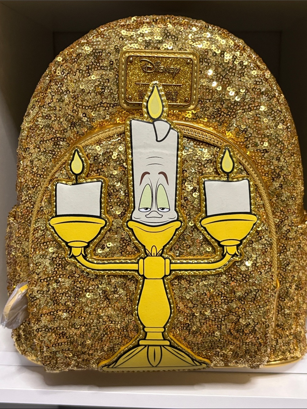 Loungefly Gold Sequin Lumière Backpack